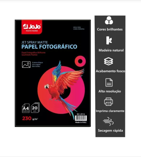 Papel Fotográfico Matte 230 G 20 Folhas Gh Printer 5856